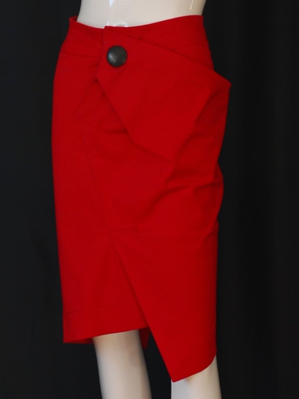 Vivienne Westwood Anglomania Red Cotton Asymmetrical Skirt - Italy